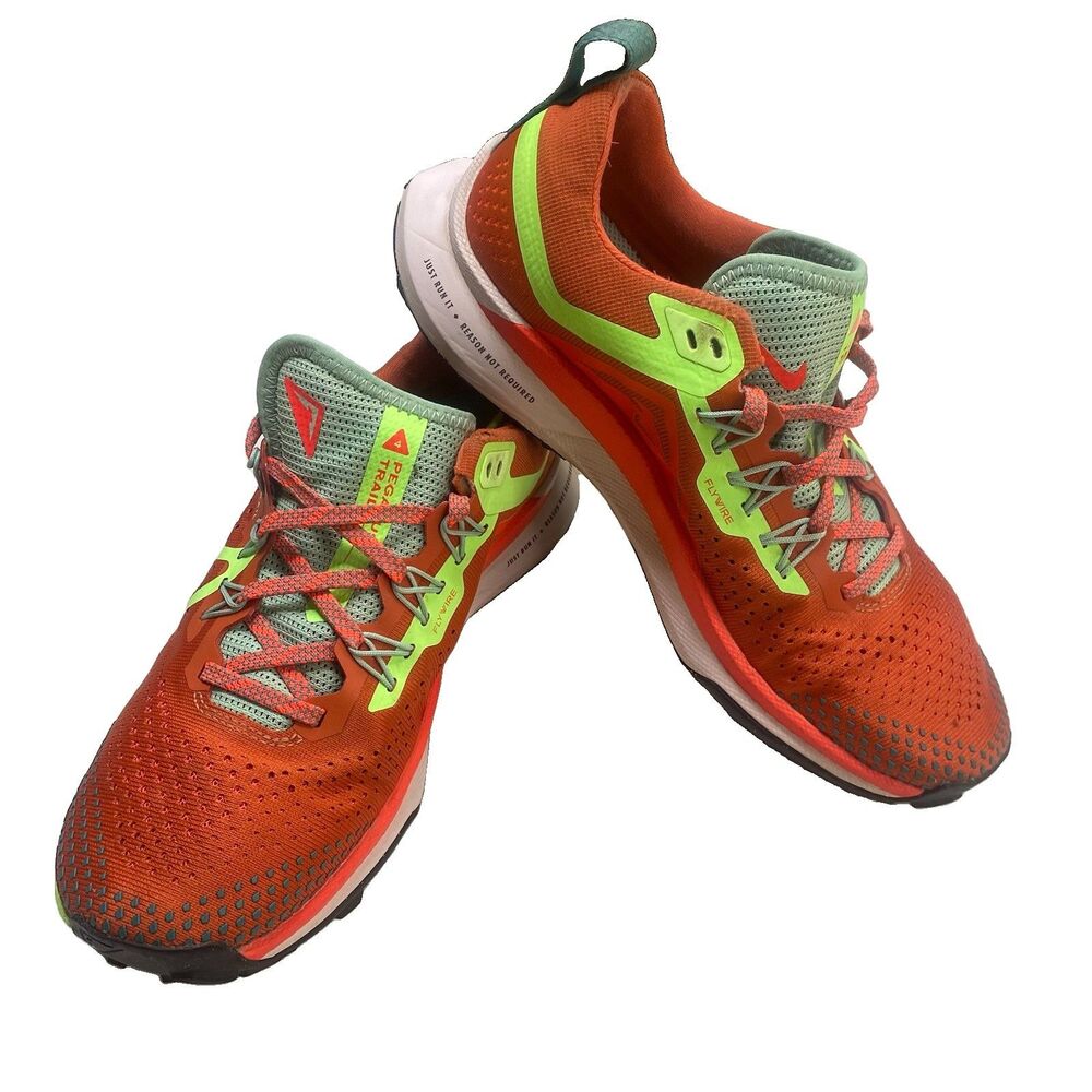 Nike React Pegasus Trail 4 Mantra Orange Running Shoes Women's Size 8 DJ6159-801
